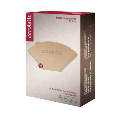 Aerolatte Paper Cone Coffee Filters, Pack 80