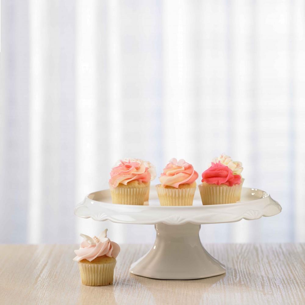Bianco Brilliant Pedestal Cake Plate and Dome, 25cm - iQ living