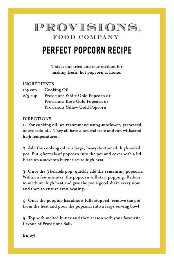 Provisions Food Company Popcorn Sapphire