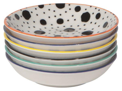 Now Designs Pinch Bowl Set Of 6 Bts & Dots Colours