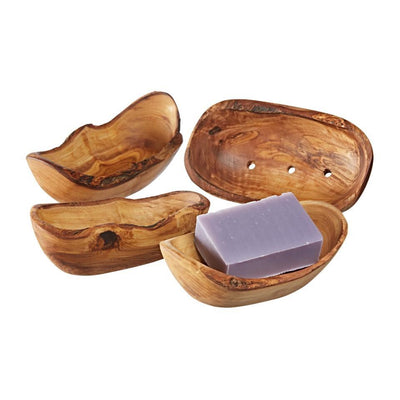 ecoLiving Olive Wood Deep Oval Soap Dish
