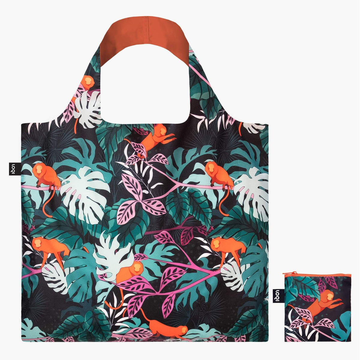 LOQI Recycled Tote Bag, Mata Monkey