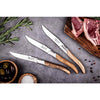 Laguiole Luxury Steak Knives Set Of 6 - Olive Wood