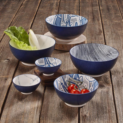 Brilliant Denim Abstract Condiment Dipping Bowl 4"