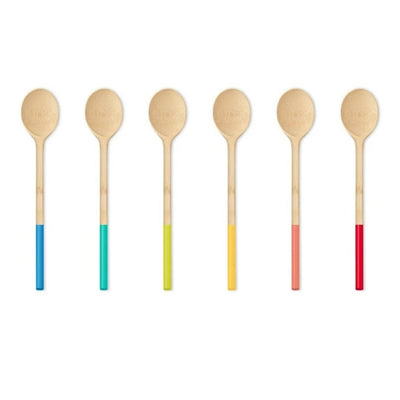 Pebbly Assorted Bamboo Mixing Spoon 12"