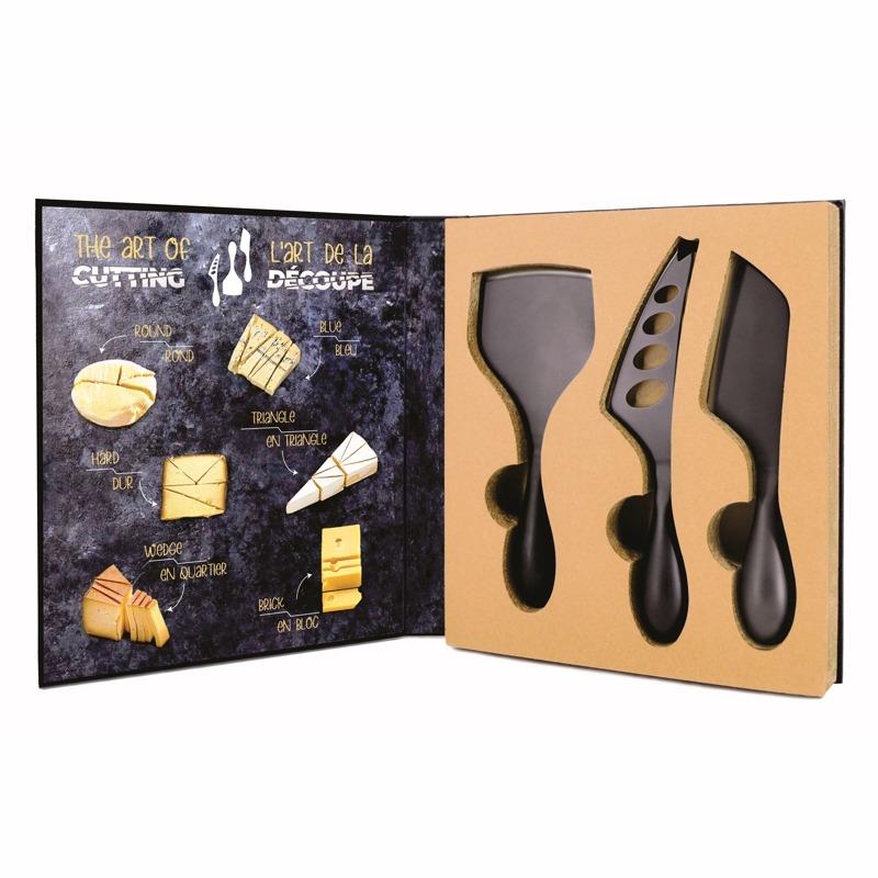Natural Living Matte Black Cheese Knife Set Of 3