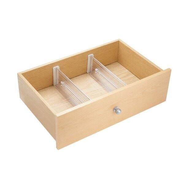 iDesign Linus Adjustable Drawer Divider Set Of 2