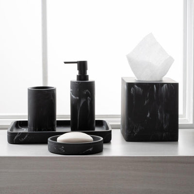 Moda At Home Michaelangelo Black Resin Soap Dispenser