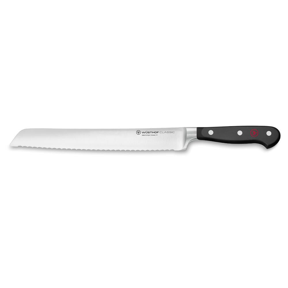 Wusthof Classic Black Double Serrated Bread Knife 9" - iQ living