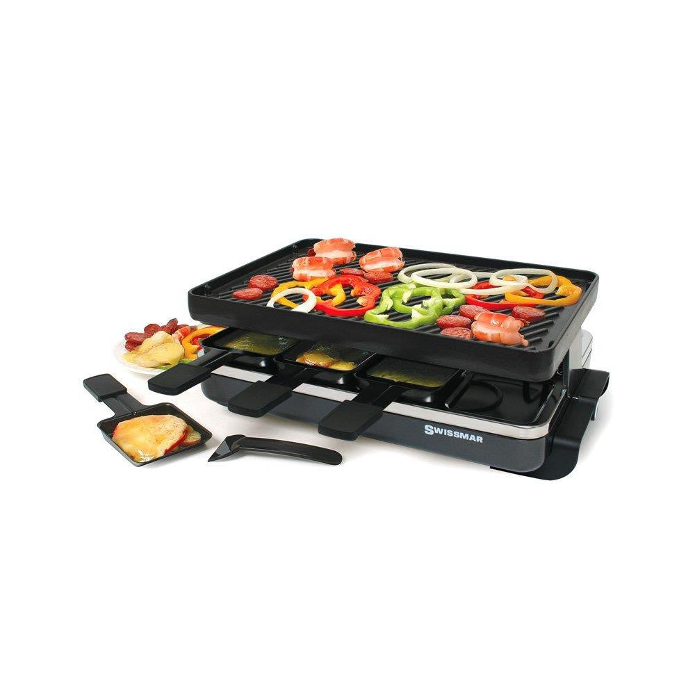 Swissmar 8 Person Classic Raclette with Reversible Cast Iron Grill Plate