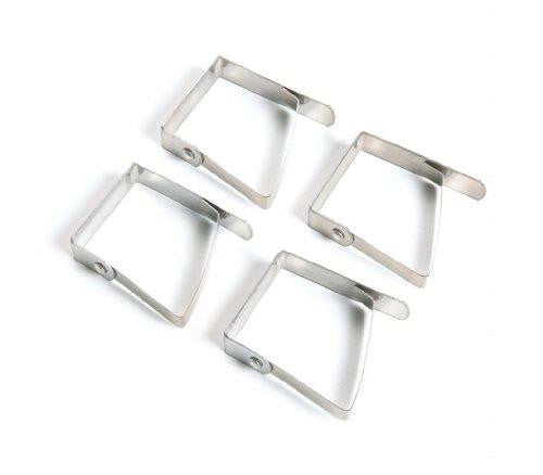 Fox Run Stainless Steel Tablecloth Clips, Set of 4