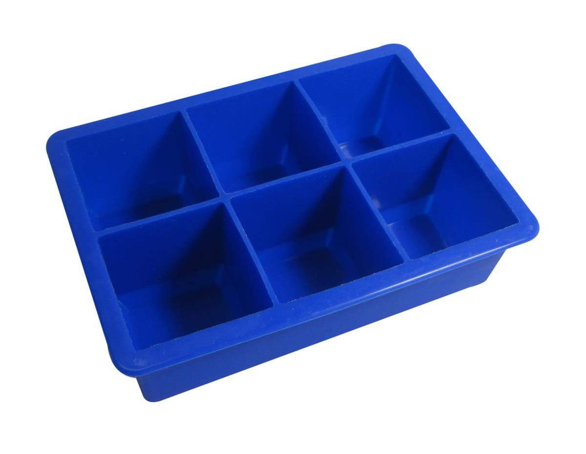 KitchenCraft Jumbo 6 Hole Blue Silicone Ice Cube Mold