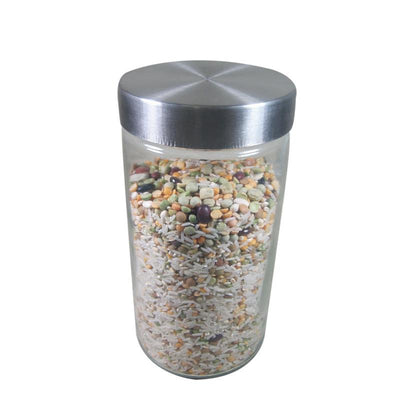Port-Style Glass Canister with Stainless Steel Lid 1.7l