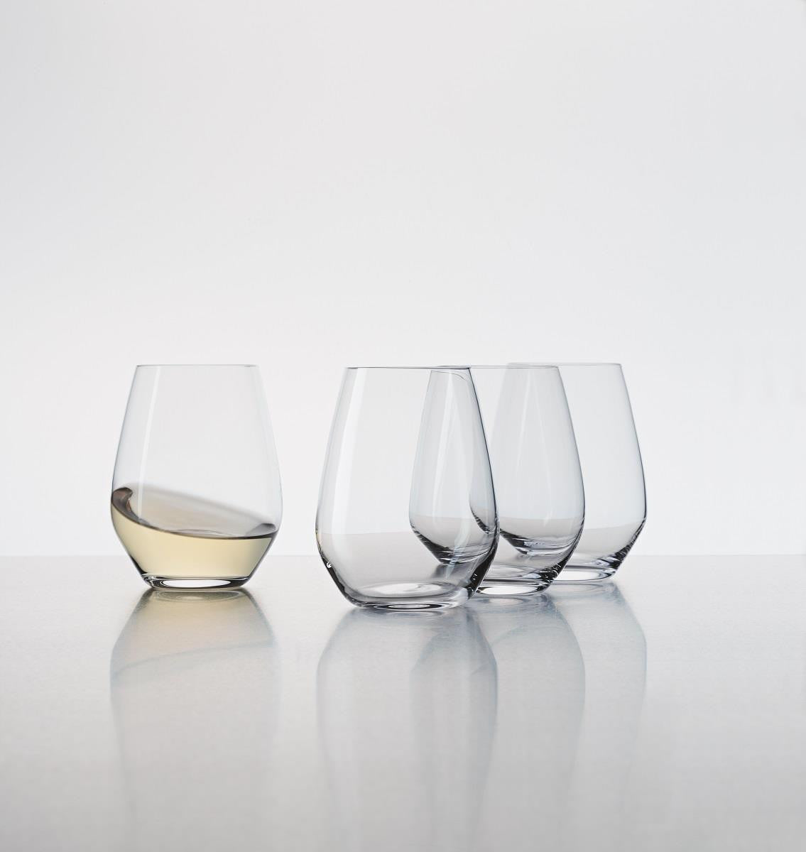 Spiegelau Authetic Glass Stemless Wine Glasses Set 