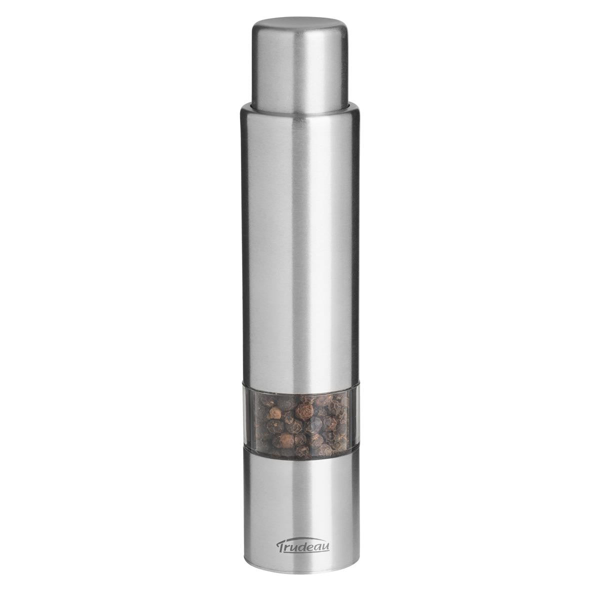 Trudeau One Hand Stainless Steel Pepper Mill