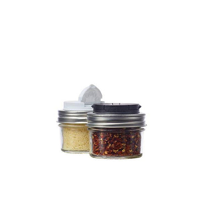 Jarware Spice Lid Set of 2, Black and White