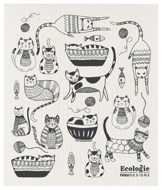Danica Swedish Dish Cloth Purr Party
