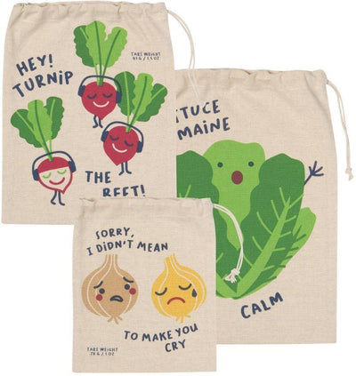Now Designs Funny Food Produce Bag Set of 3