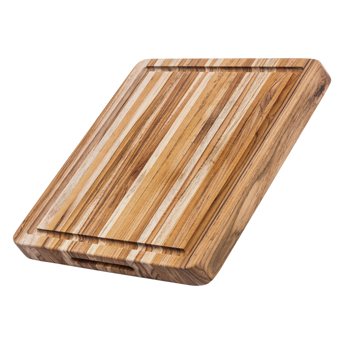 Teak Haus Edge Grain Hand Grips Rectangular Cutting Board - iQ living