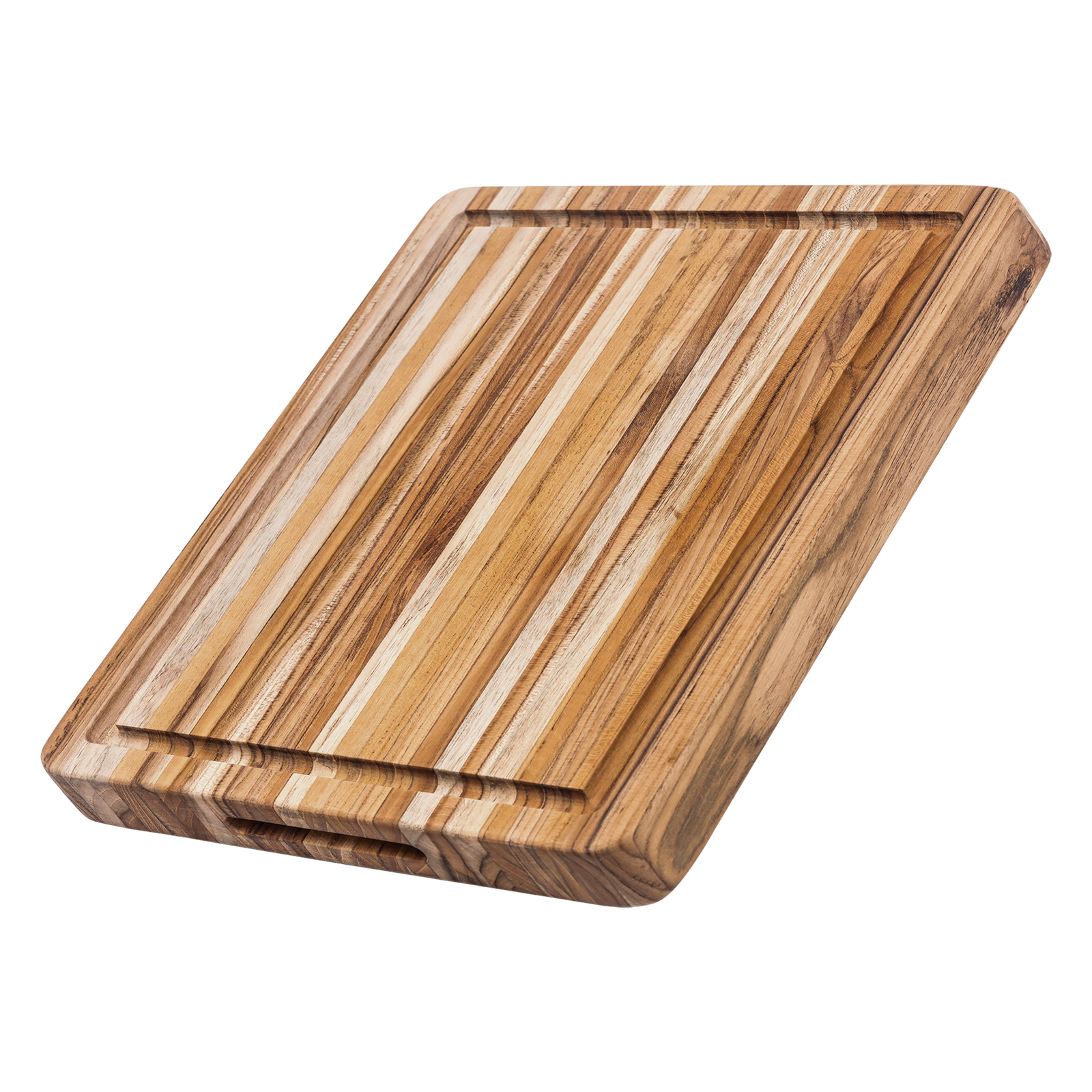 Teak Haus Edge Grain Hand Grips Rectangular Cutting Board - iQ living