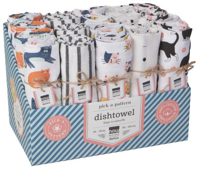 Now Designs Cats Dish Towel - Assorted