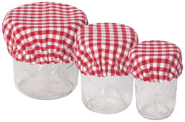 Now Designs Mini Bowl Cover Gingham Red Set Of 3