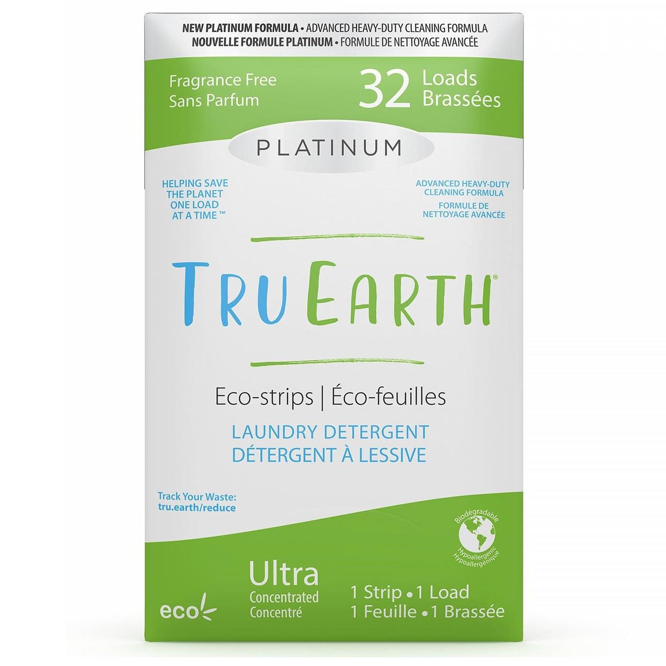 Tru Earth Platinum Eco Strips Laundry Detergent - Fragrance Free