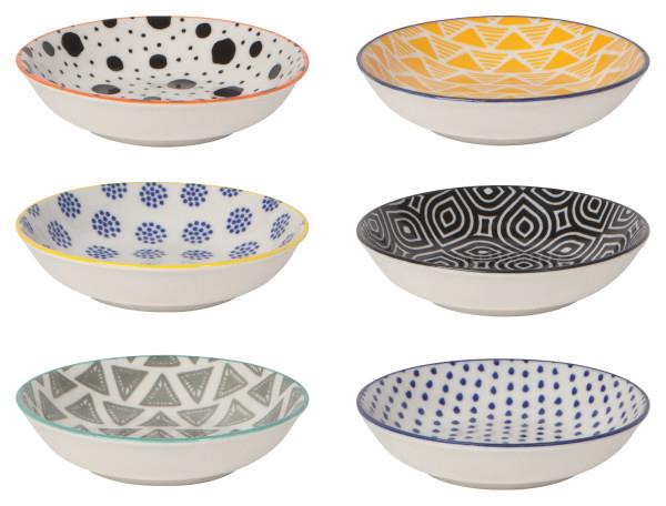 Now Designs Pinch Bowl Set Of 6 Bts & Dots Colours
