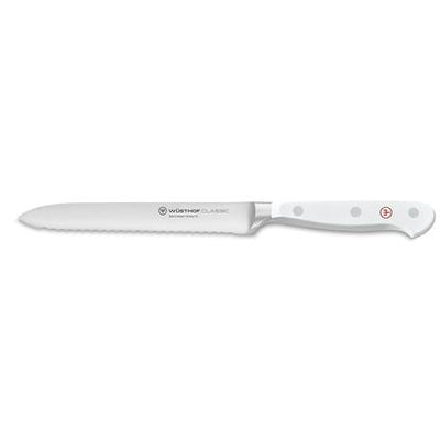 Wusthof Classic White Serrated Utility Knife 5"