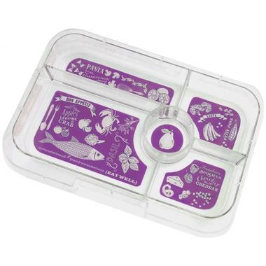 Yumbox Tapas 5 Compartment Replacement Tray Purple Bon Appetit