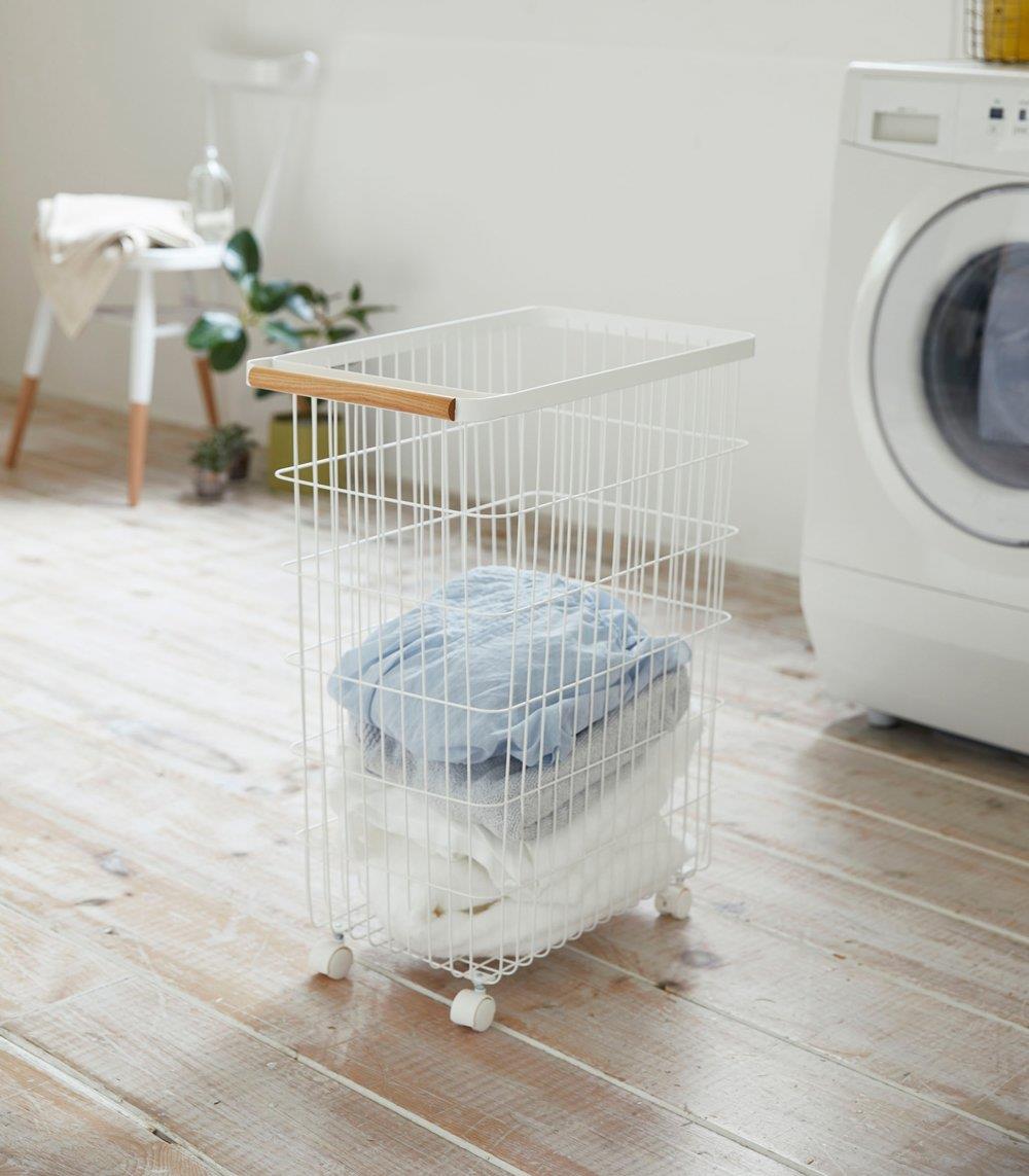 Yamazaki Tosca Rolling Wire Laundry Basket