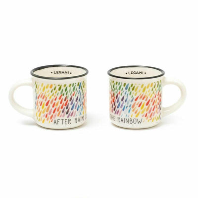 Legami Porcelain Espresso Mug Set of 2 Rainbow