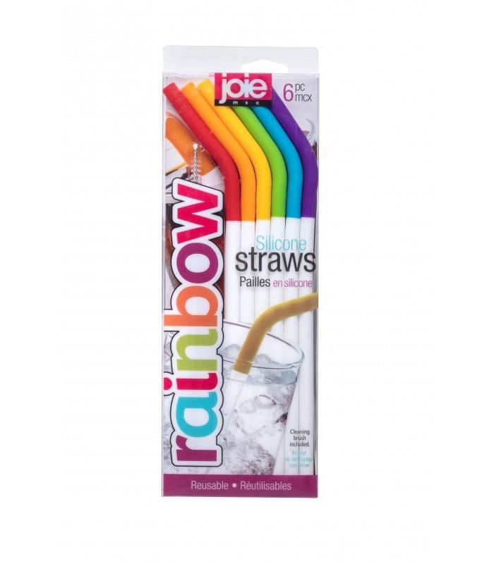 Joie Rainbow Silicone Straws Set Of 6