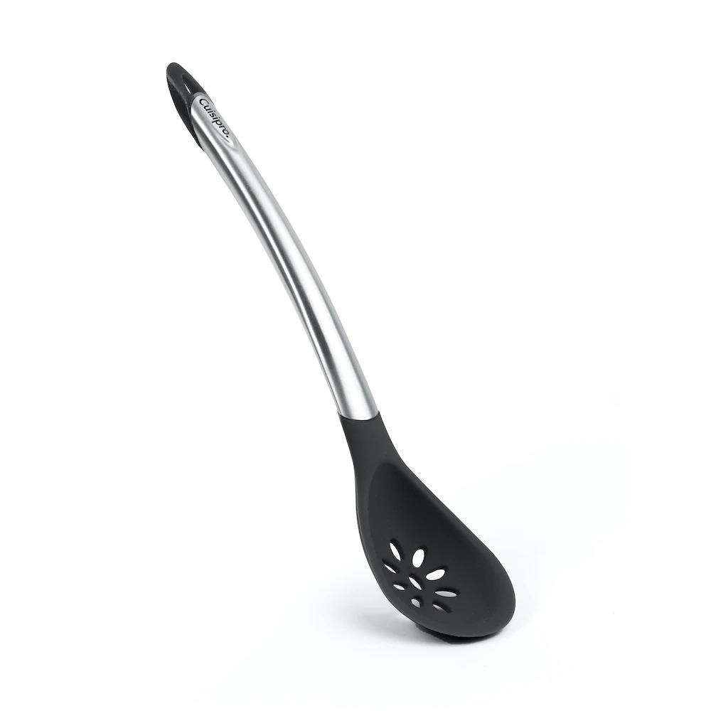 Cuisipro Black Silicone Slotted Spoon