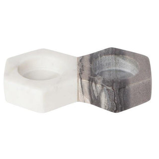 Danica Slate / White Marble Divided Condiment Dish