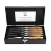 Laguiole Luxury Steak Knives Set Of 6 - Olive Wood