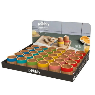 Pebbly Assorted Bamboo Egg Cup