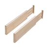 iDesign Wood Expandable Drawer Dividers Set Of 2