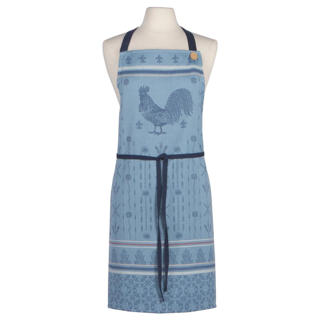 Now Designs Vintage Apron Blue French Rooster
