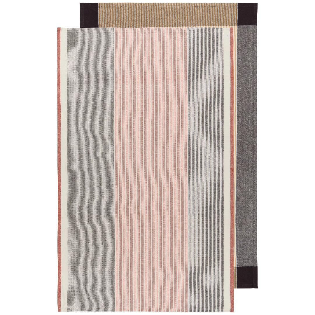 Danica Tea Towel Shadow Array Stripe Set Of 2